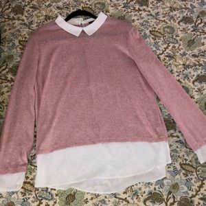 Primark Shirt- very good condition- size medium- pink with white satin bottoms